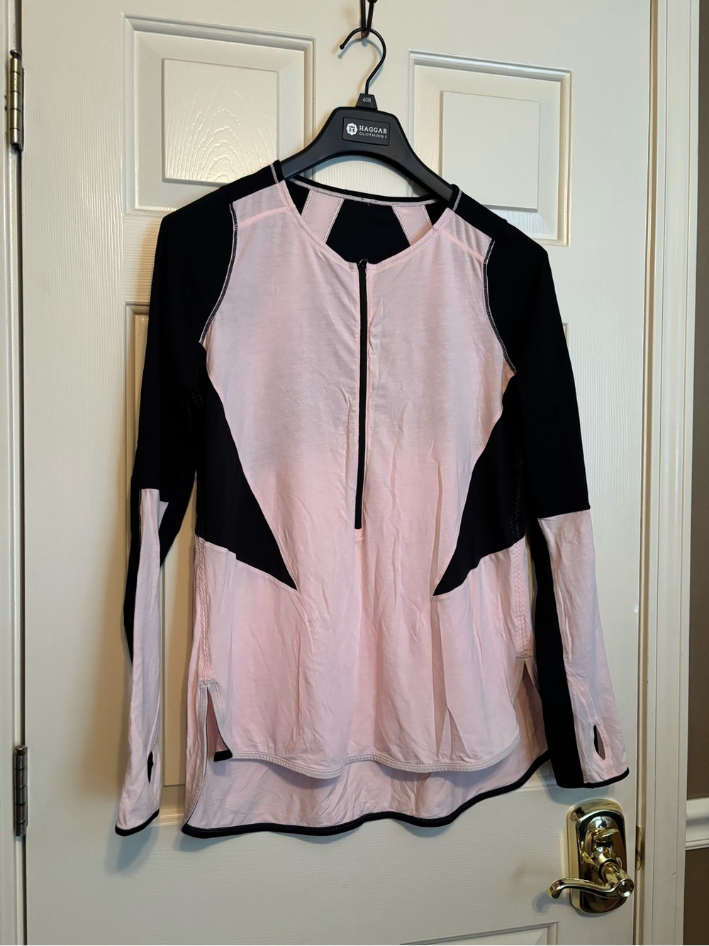 lululemon athletica Long Sleeve Zip Pullover in Pink and Black
